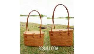 straw grass ata handwoven handmade handbag oval fashion handmade